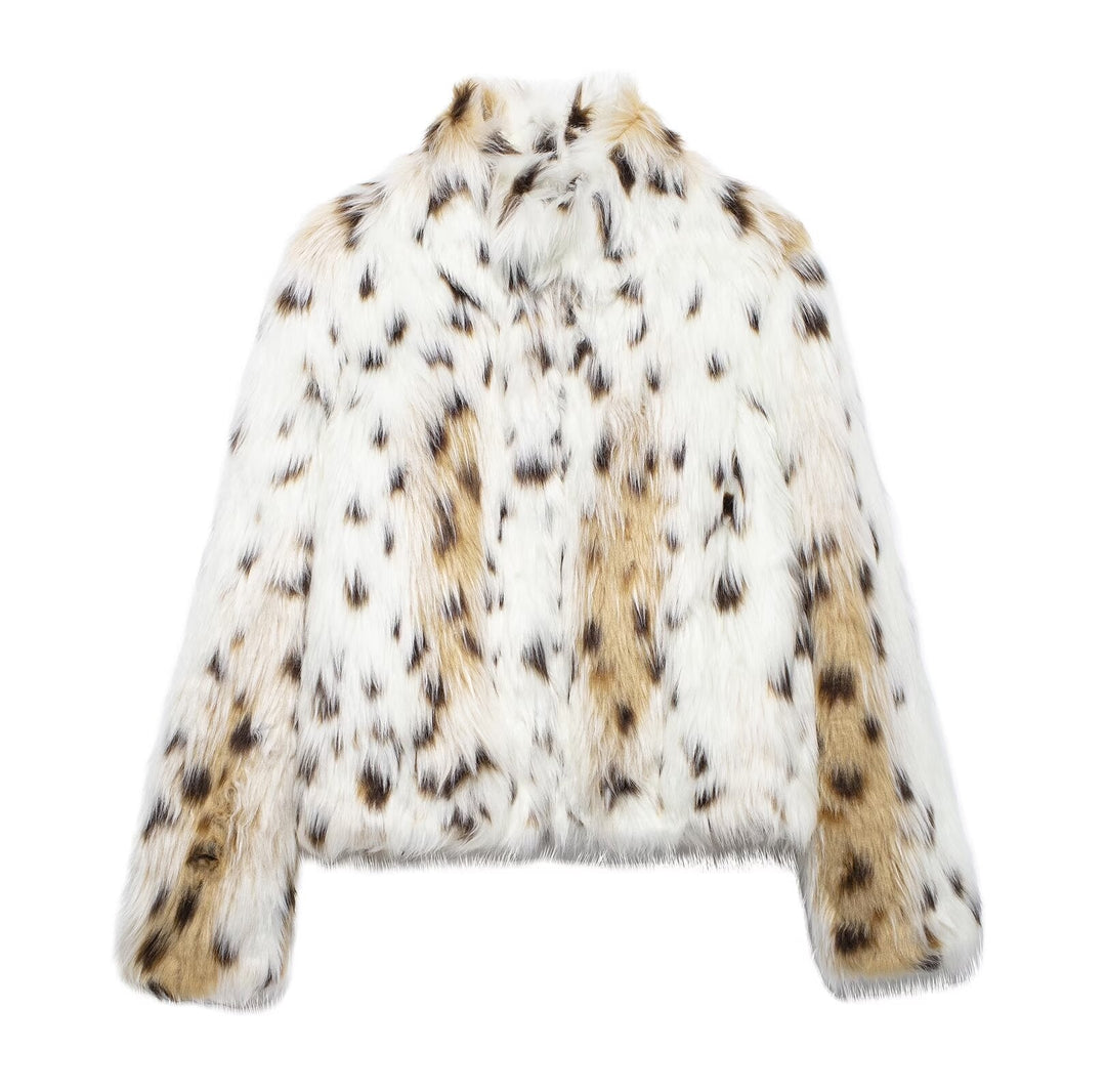 Chic Oversized Faux Fur Jacket White