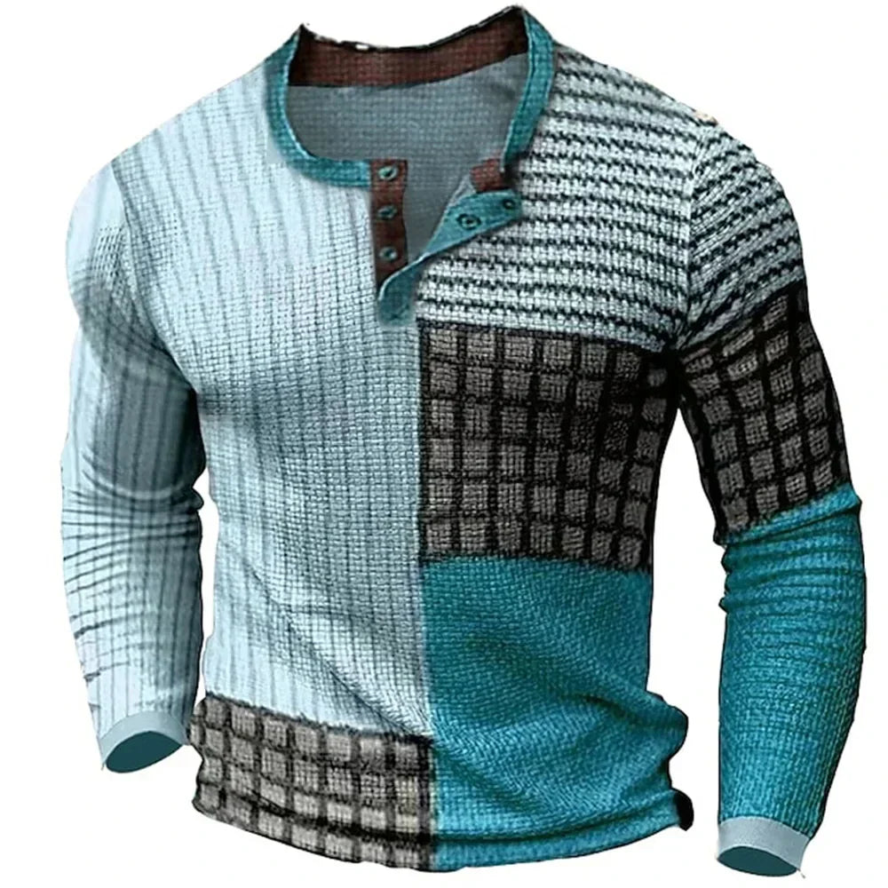 Chic Vintage-Inspired Sweater Light Blue