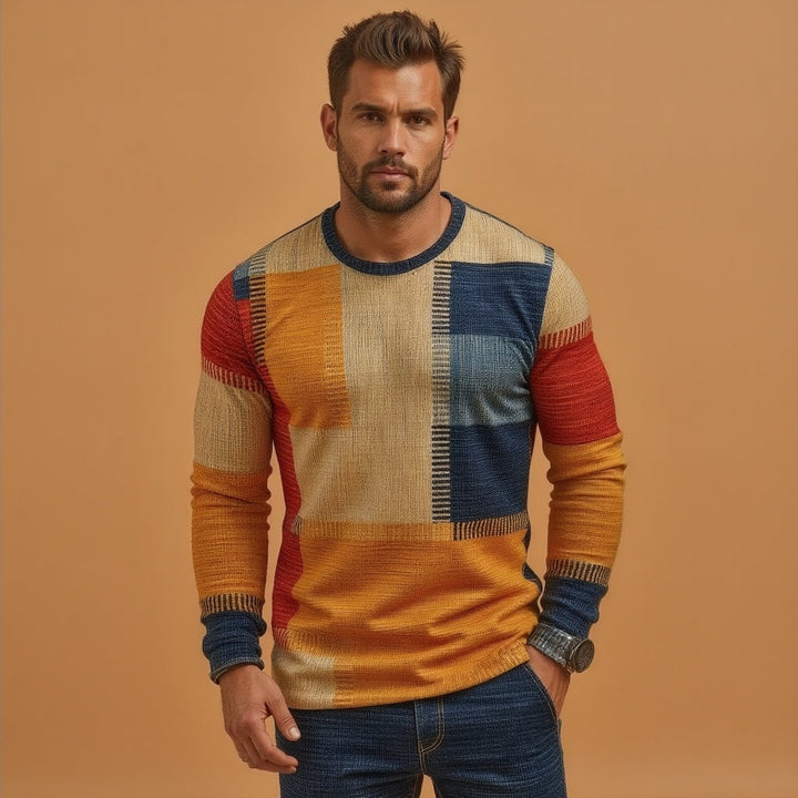 Chic Vintage-Inspired Sweater Orange