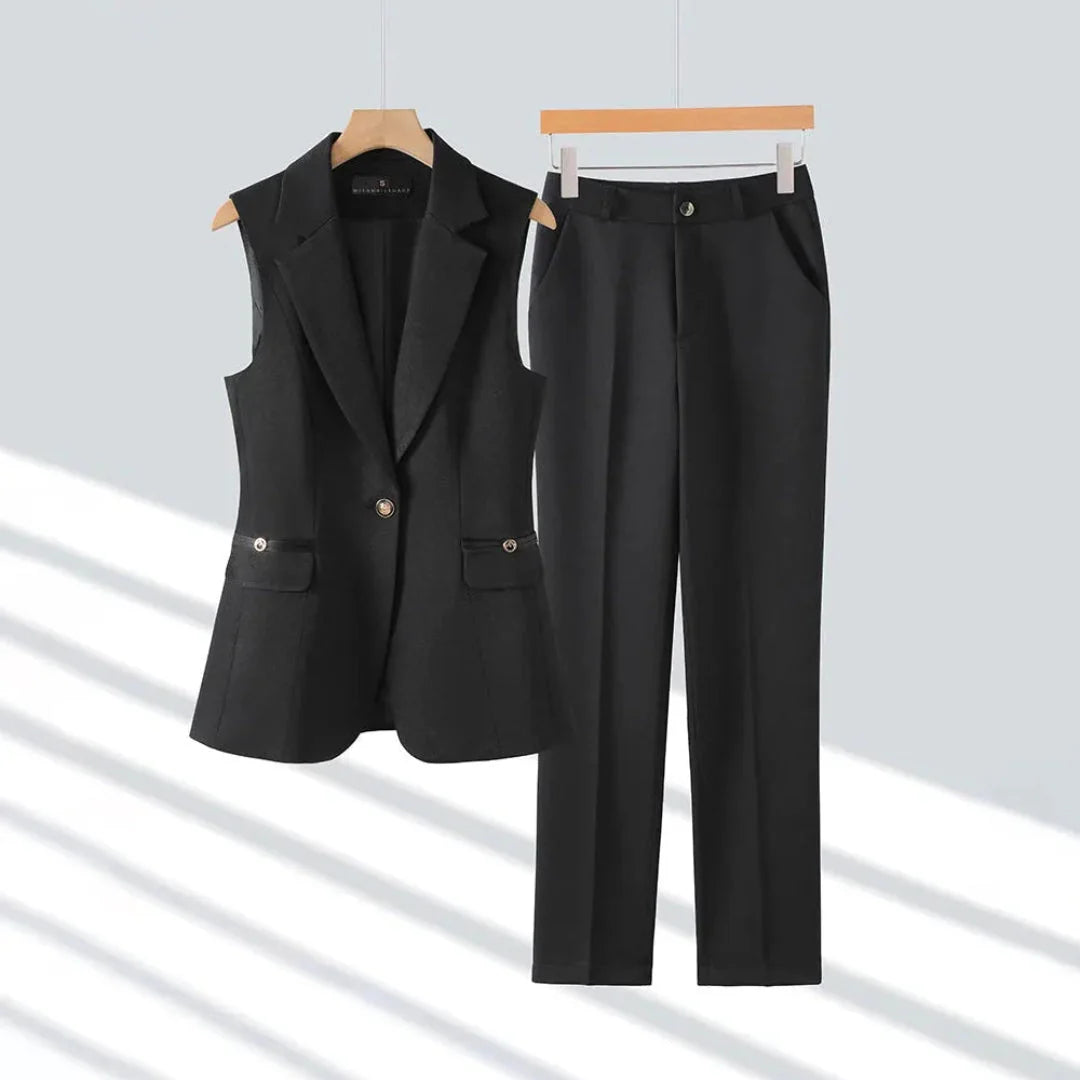 Montclair Executive Grace 2-Piece Pantsuit Set-MODAUTLET
