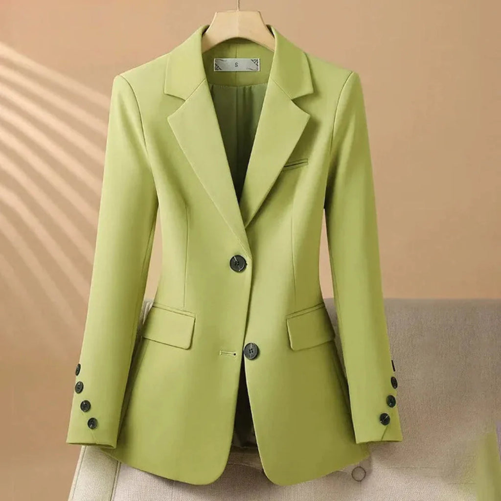 Tailored Button Blazer for a Chic Look Green