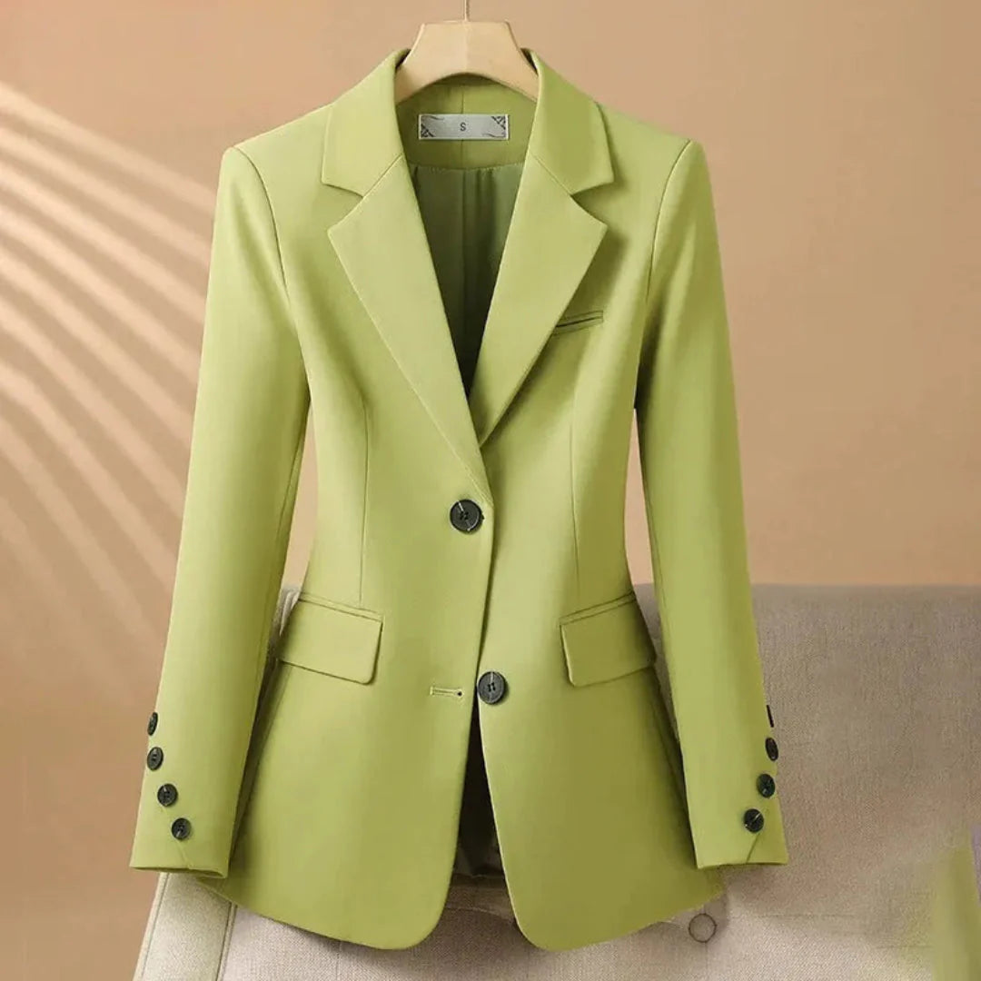 Tailored Button Blazer for a Chic Look Green