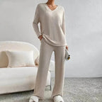 Two-Piece Loungewear Set for Ultimate Comfort Beige
