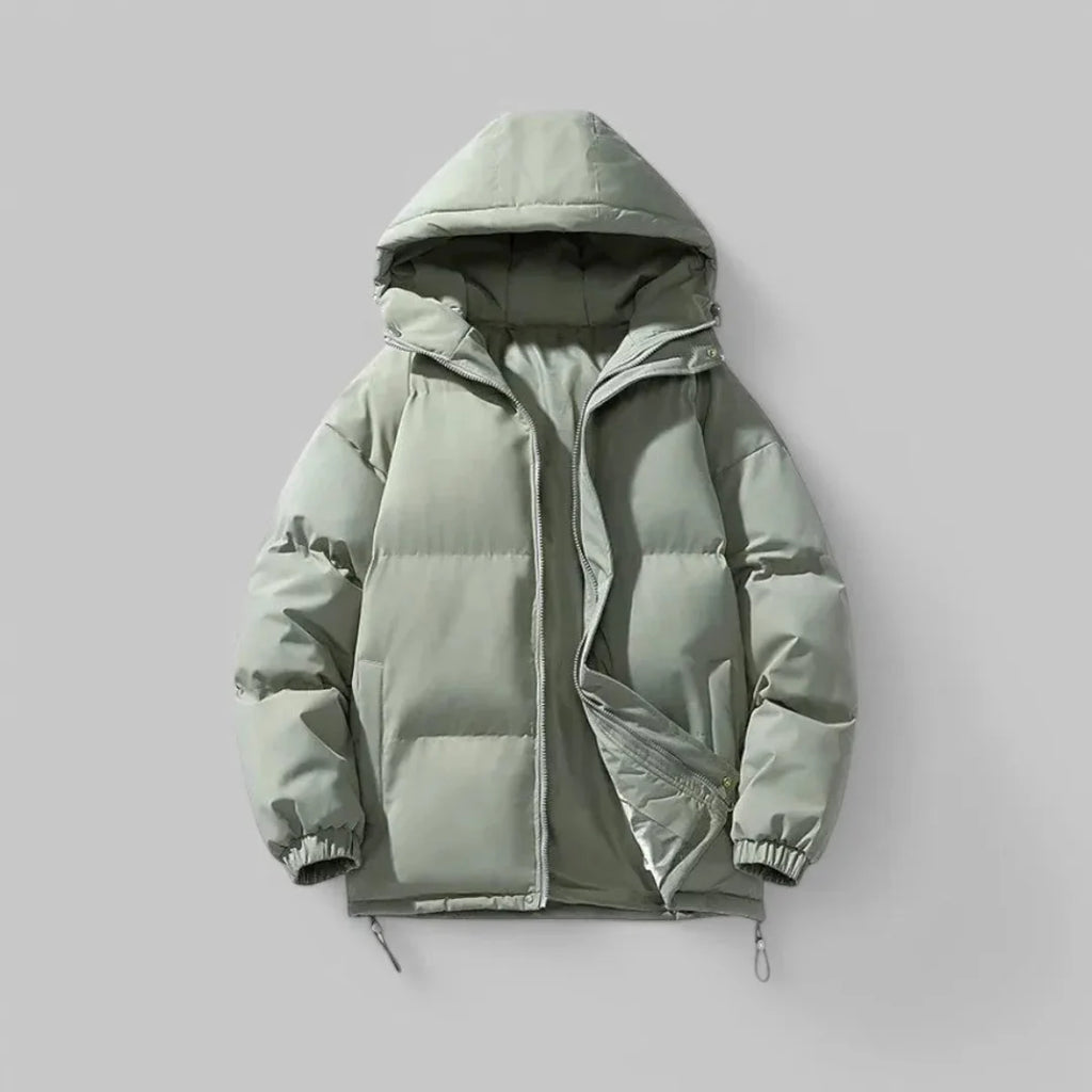Cozy Warm Hooded Puffer Jacket Green