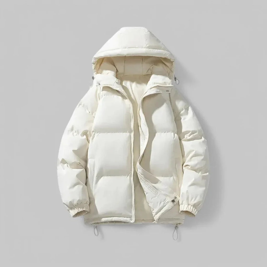 Cozy Warm Hooded Puffer Jacket White