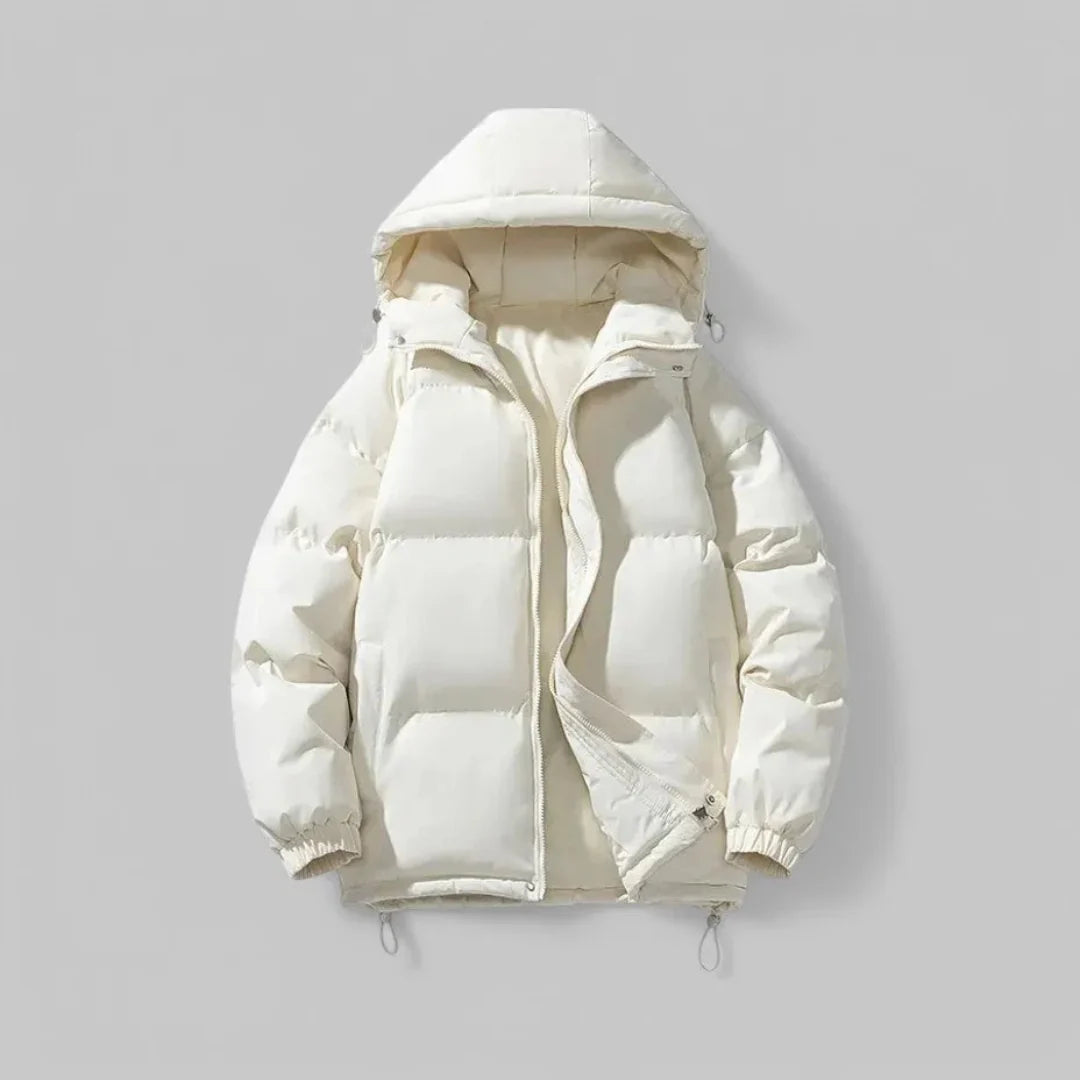 Cozy Warm Hooded Puffer Jacket White