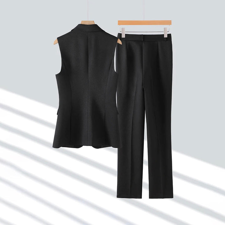 Clara | Women's Sleeveless Blazer and Pants Set-MODAUTLET