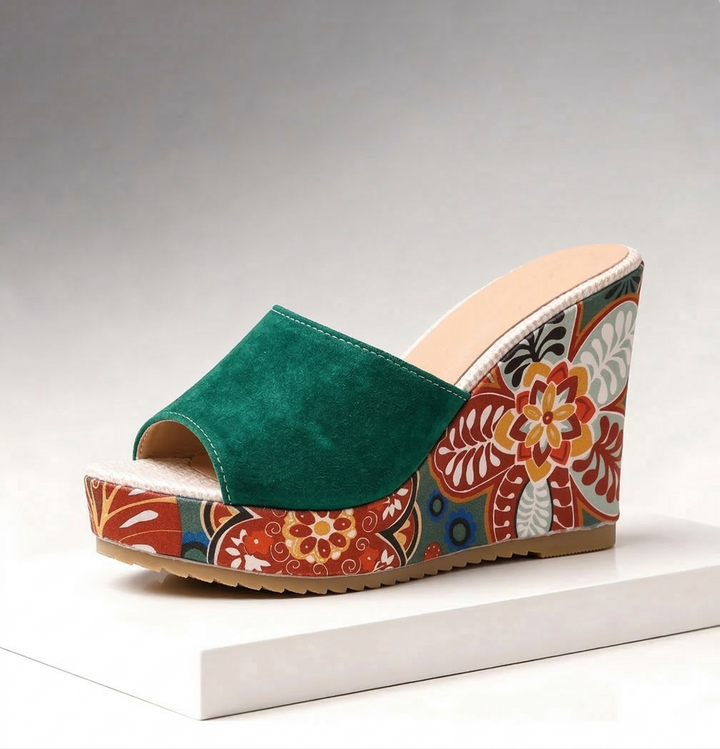 Clara | Women's Velvet Boho Wedge Sandals-MODAUTLET
