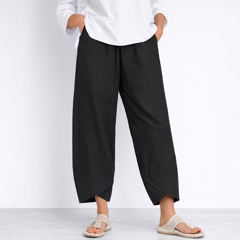 Clara | Women's Wide Leg Cropped Pants-MODAUTLET