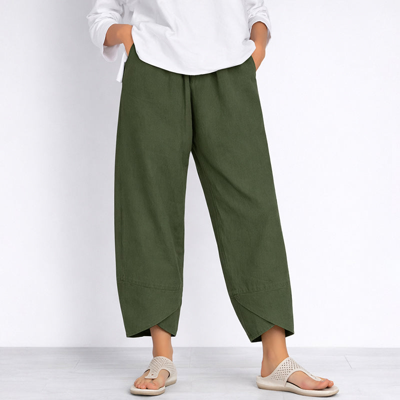 Clara | Women's Wide Leg Cropped Pants-MODAUTLET