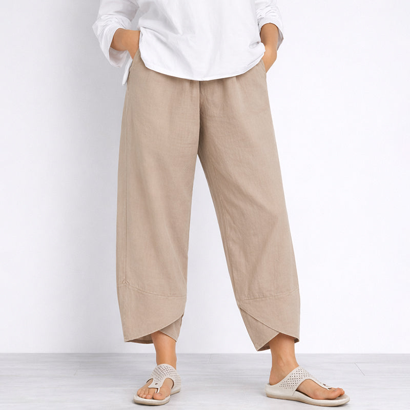 Clara | Women's Wide Leg Cropped Pants-MODAUTLET