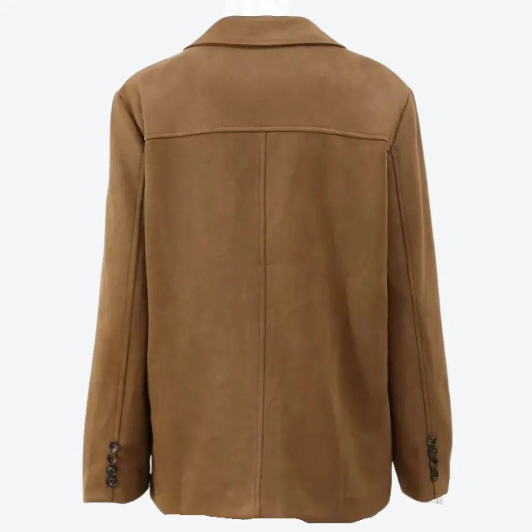 Classic Brown Suede Jacket for Women