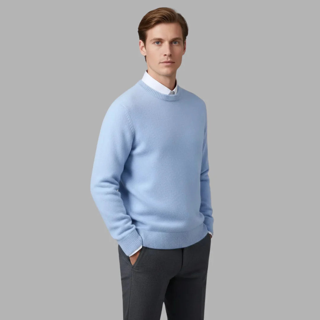 Classic Cashmere Crewneck Sweater - Soft Luxury Knit-MODAUTLET