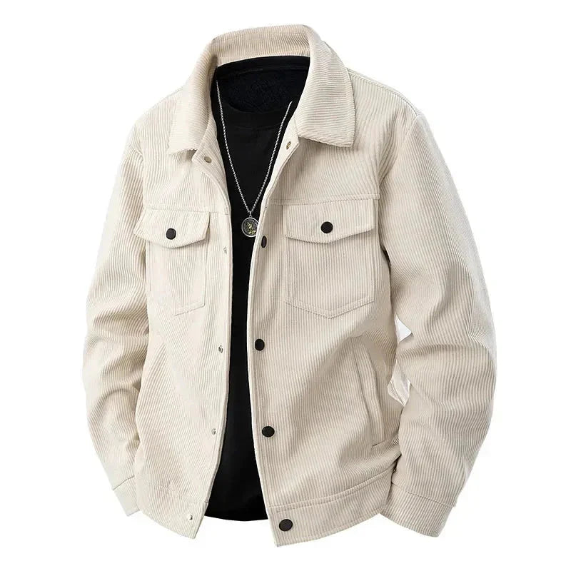 Classic Corduroy Jacket for Timeless Style Beige