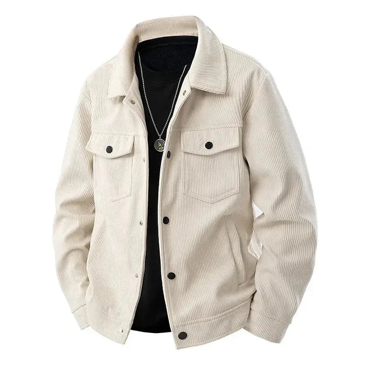 Classic Corduroy Jacket for Timeless Style Beige
