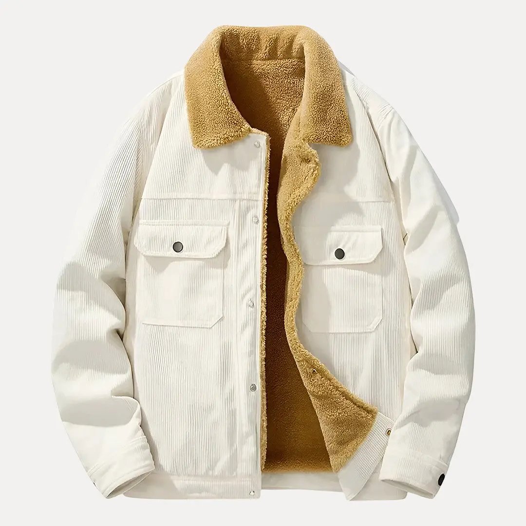 Classic Corduroy Jacket for Timeless Style White