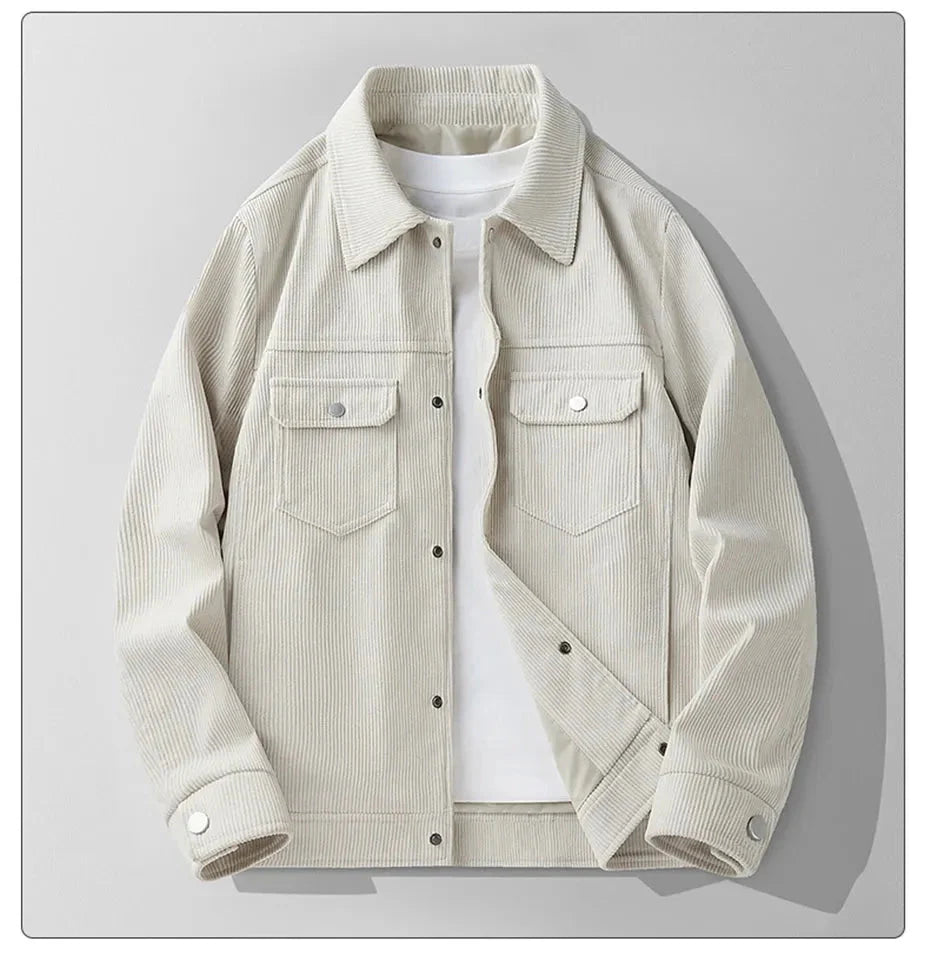 Classic Corduroy Jacket for Timeless Style Beige