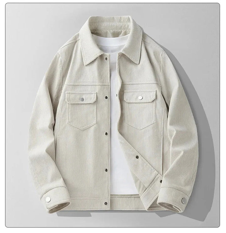 Classic Corduroy Jacket for Timeless Style Beige
