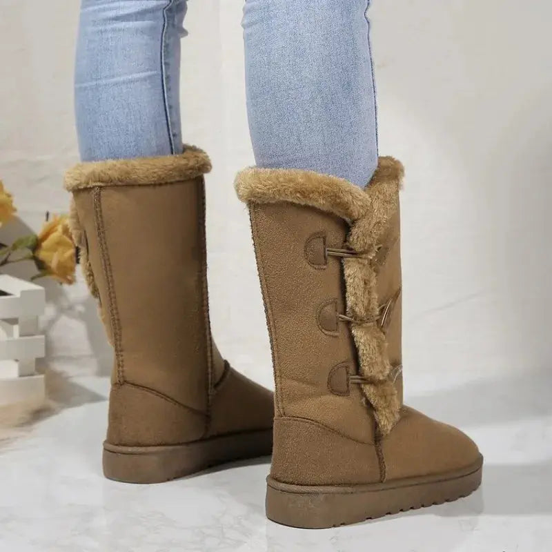 Women's Cozy Plush Snow Boots – Warm Winter Footwear