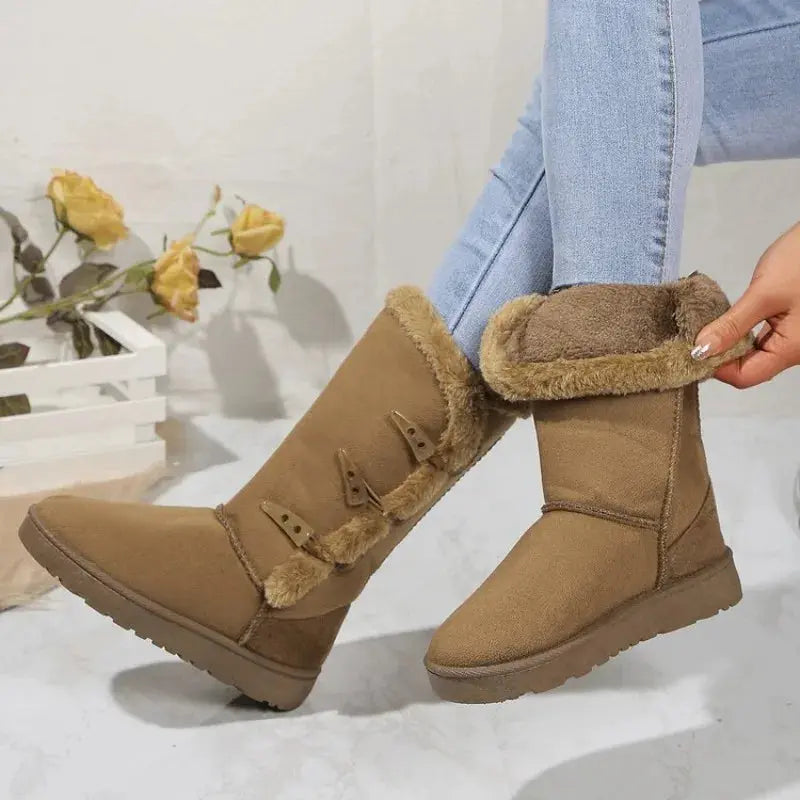 Women's Cozy Plush Snow Boots – Warm Winter Footwear