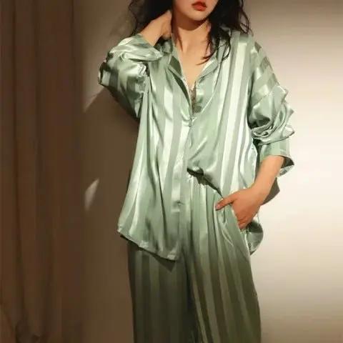 Women's Classic Striped Pajama Set – Comfortable & Stylish Sleepwear-MODAUTLET