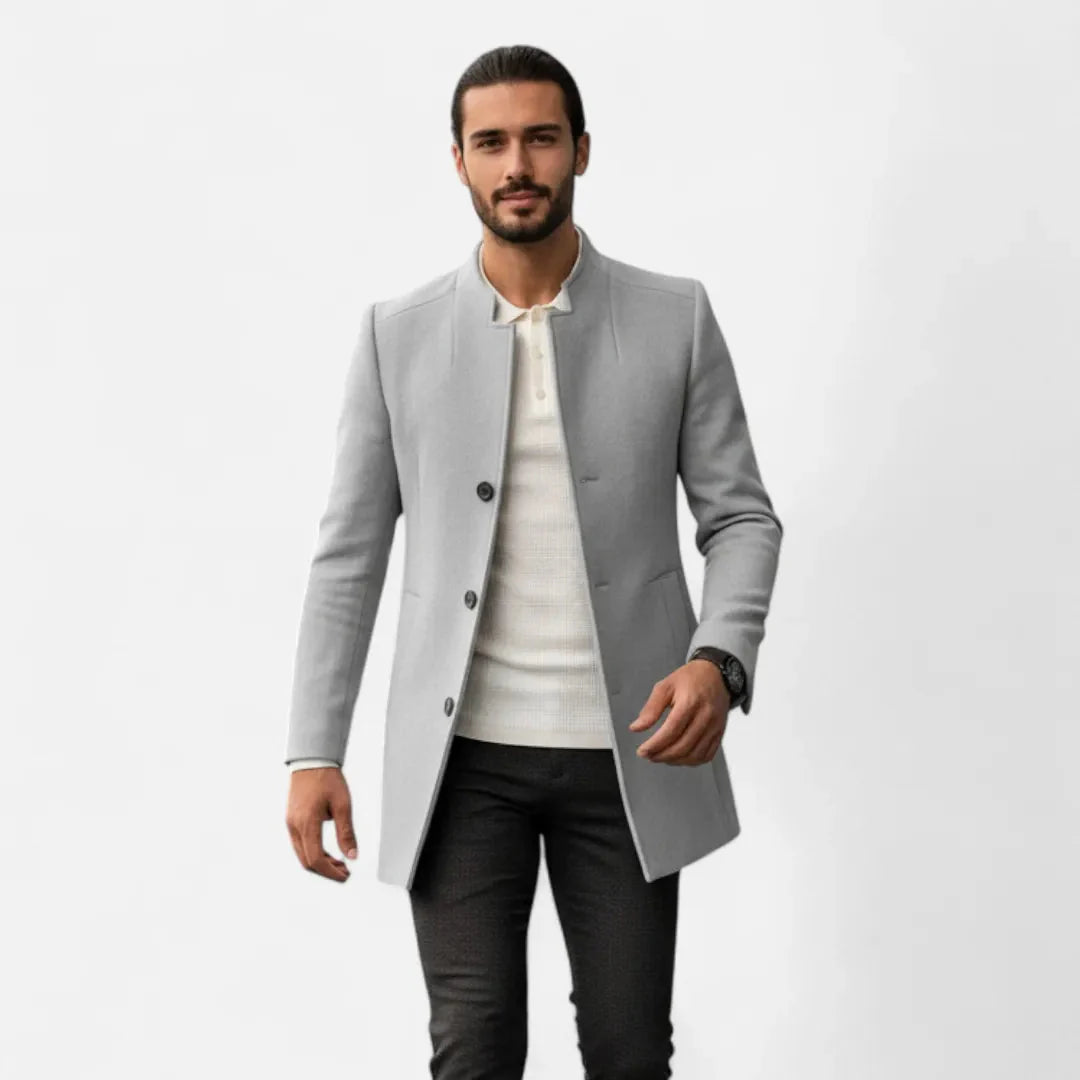 Classic Tailored Overcoat for Men-MODAUTLET