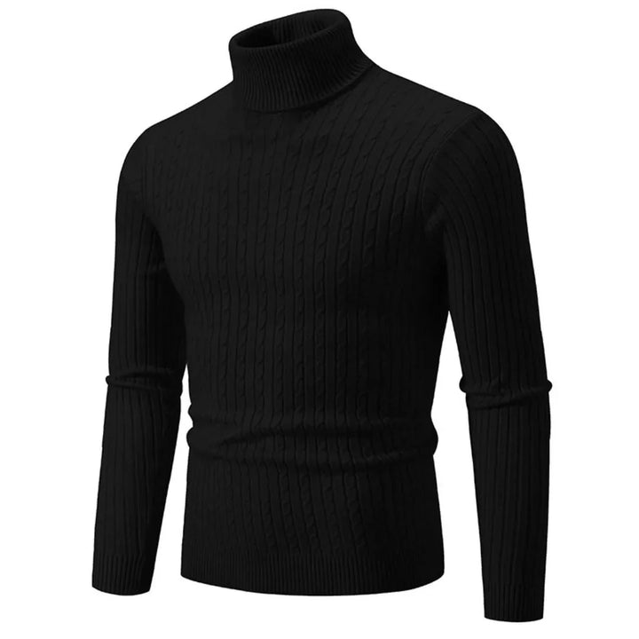 Classic Turtleneck Sweater for Timeless Style Black