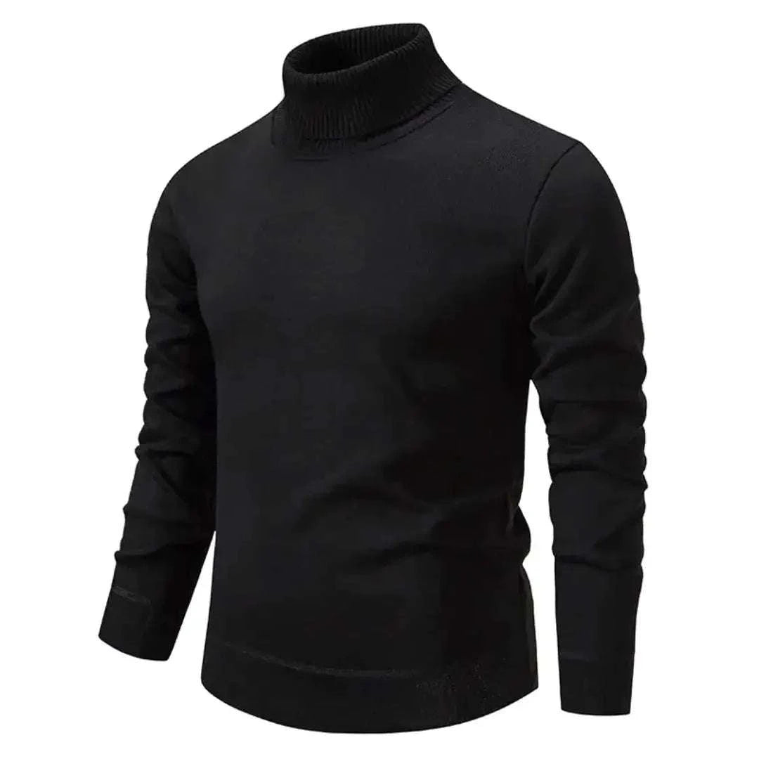 Classic Turtleneck Sweater for Timeless Style Black