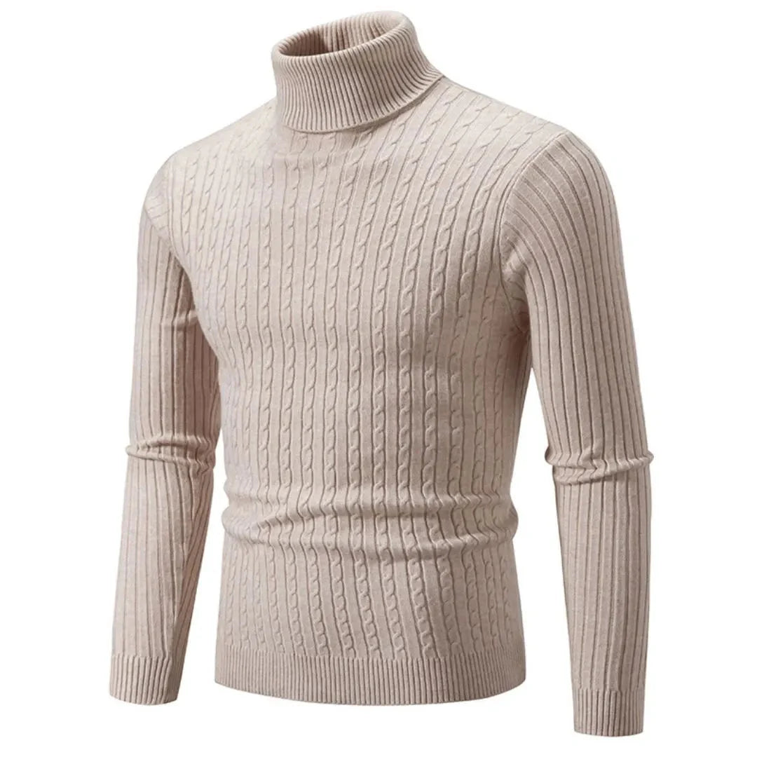 Classic Turtleneck Sweater for Timeless Style Beige