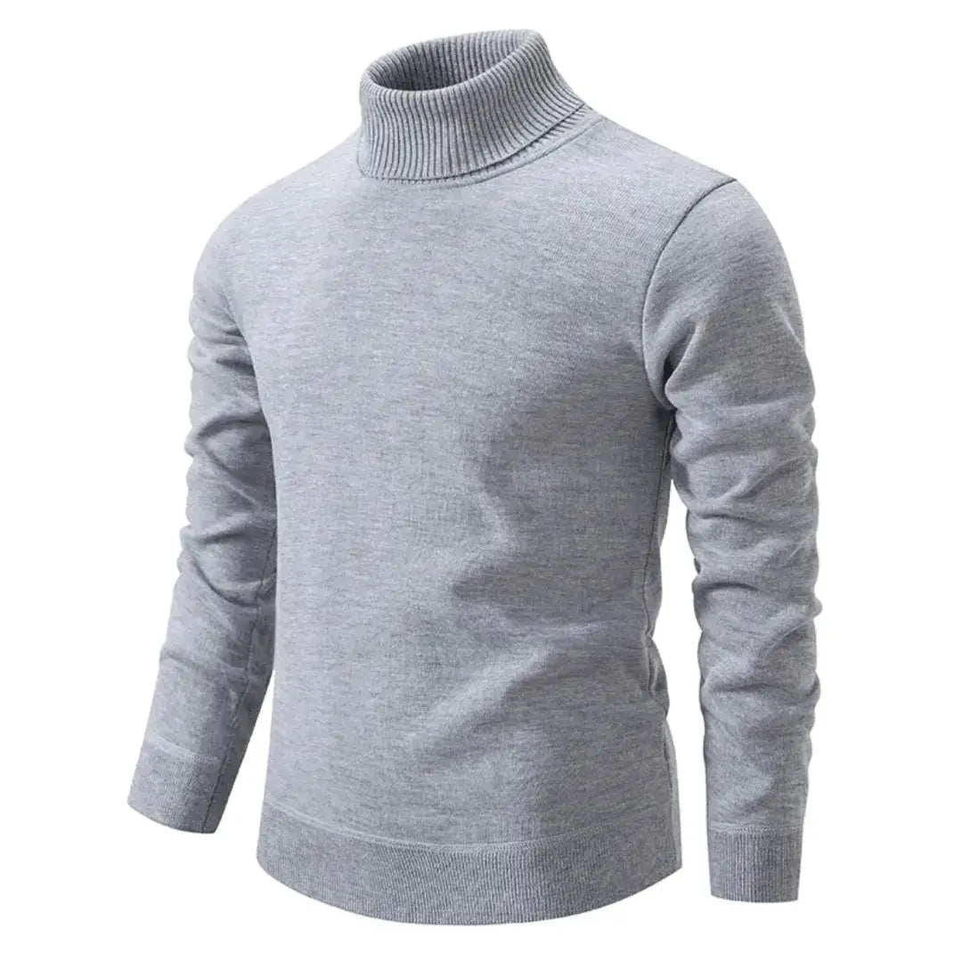 Classic Turtleneck Sweater for Timeless Style Gray