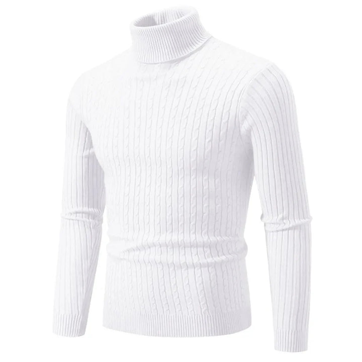 Classic Turtleneck Sweater for Timeless Style White