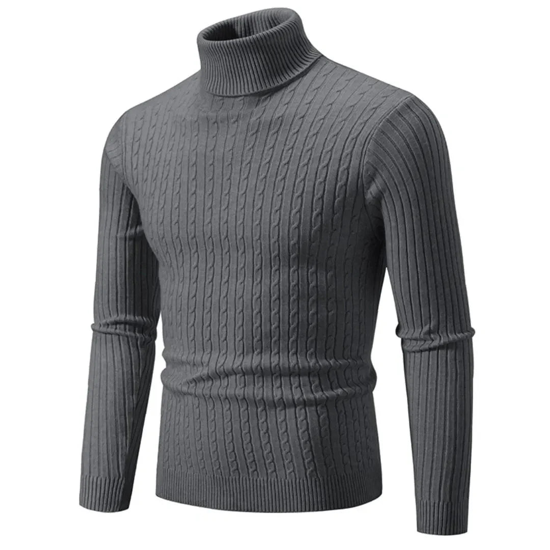 Classic Turtleneck Sweater for Timeless Style Gray