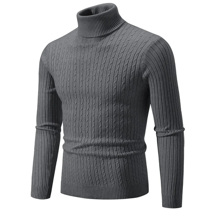Classic Turtleneck Sweater for Timeless Style Gray