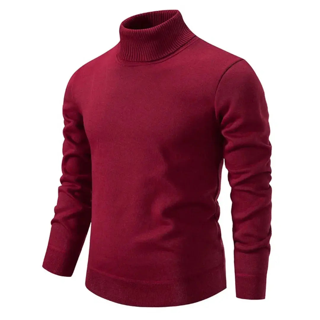 Classic Turtleneck Sweater for Timeless Style Burgundy