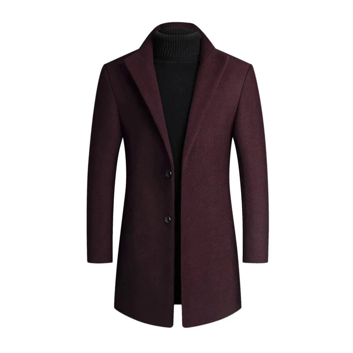 Classic Two-Button Wool Overcoat-MODAUTLET