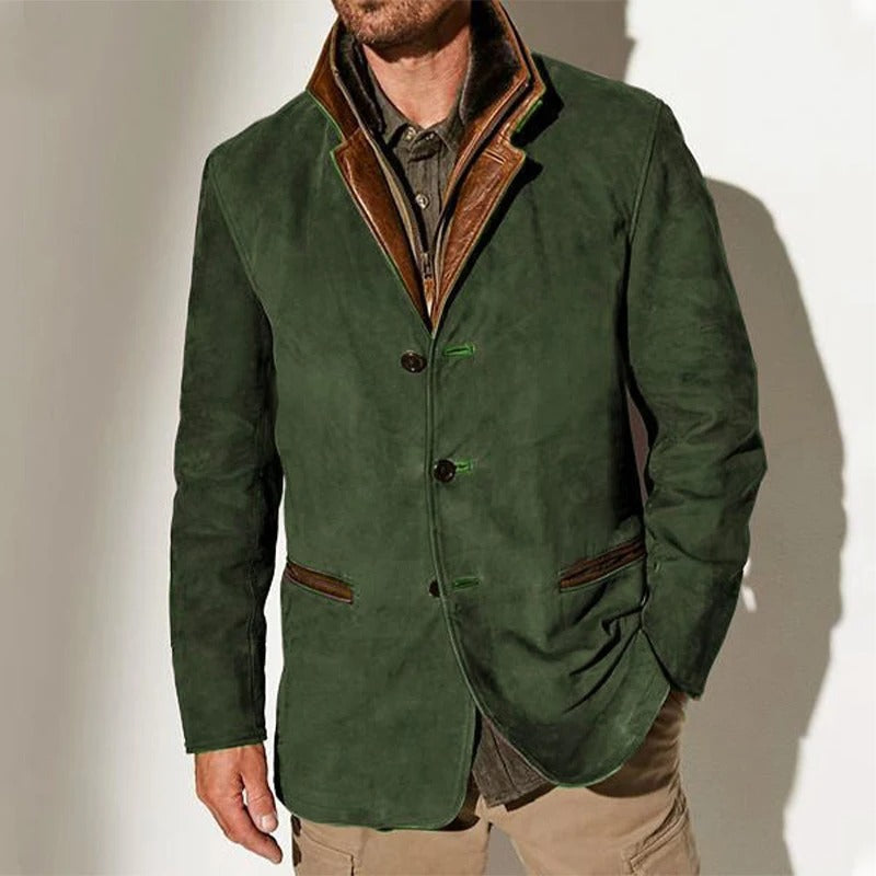 Classic Vintage Leather Jacket - Cesario Style Green