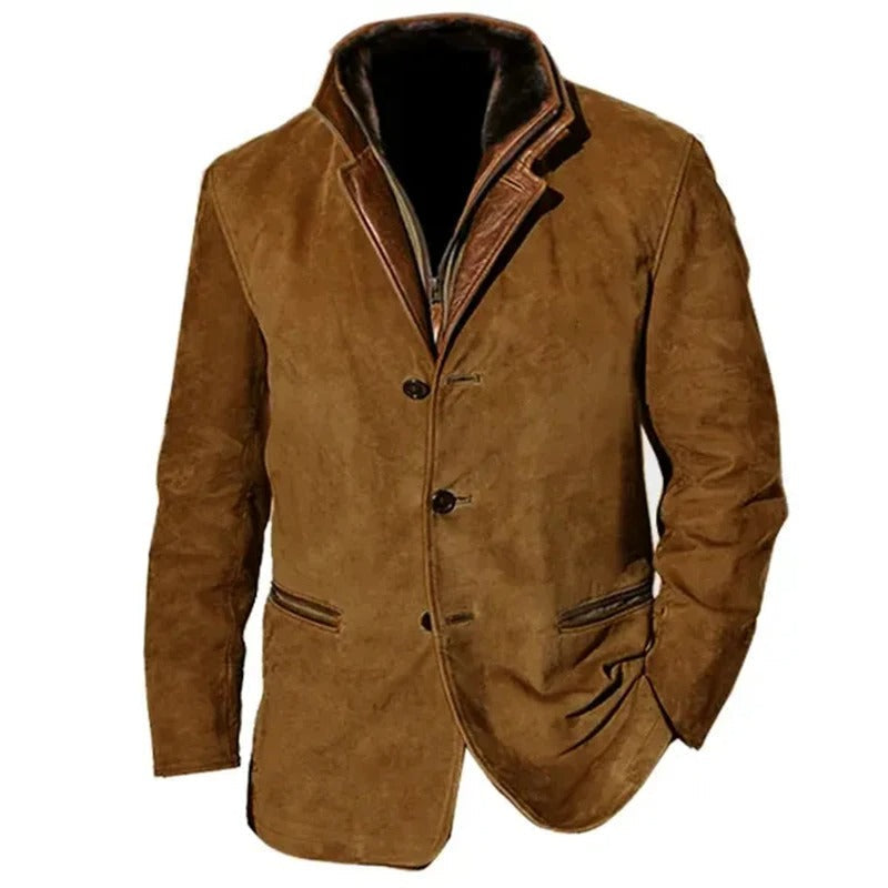 Classic Vintage Leather Jacket - Cesario Style Brown