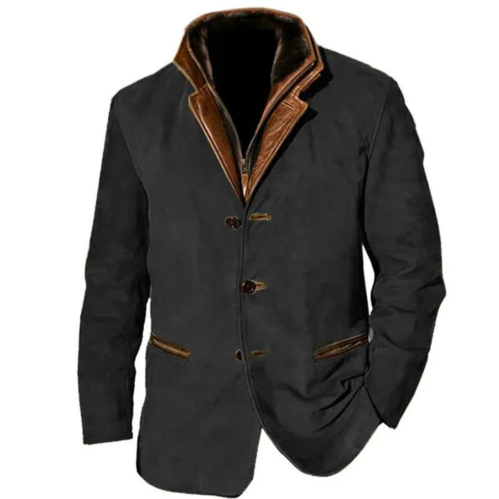 Classic Vintage Leather Jacket - Cesario Style Black