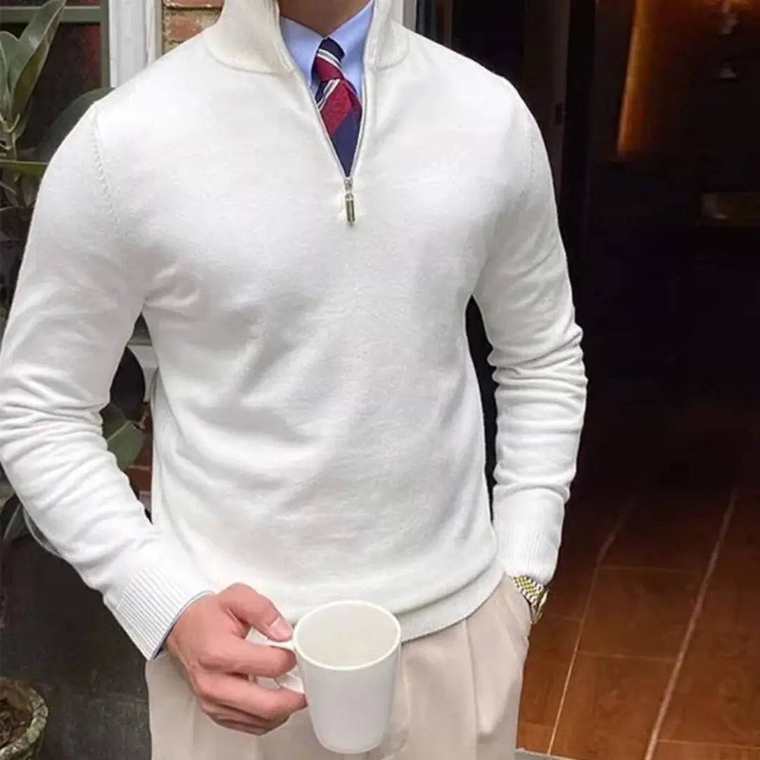 Classic Zip-Up Sweater for Men
