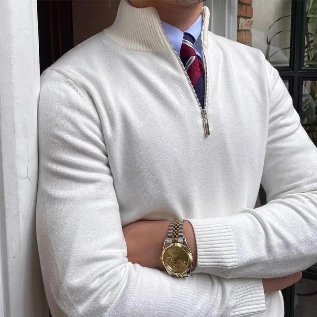 Classic Zip-Up Sweater for Men
