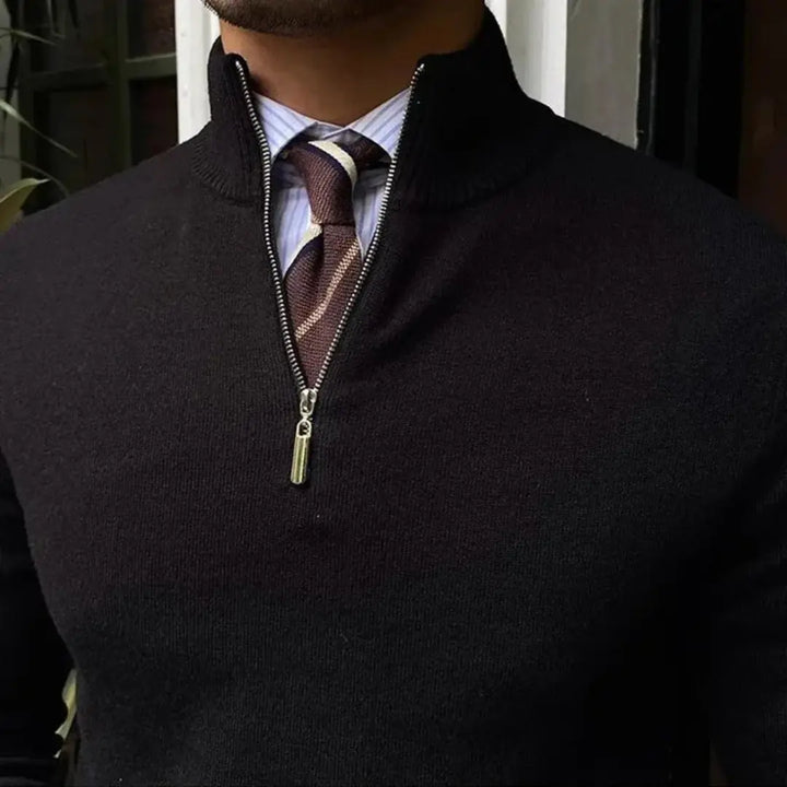 Classic Zip-Up Sweater for Men