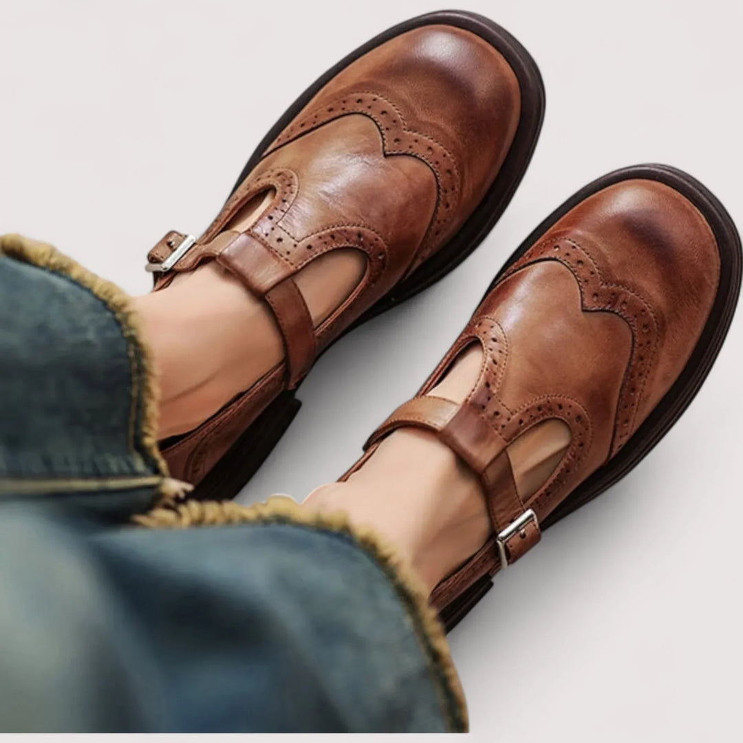 Claudia | Women's Orthopedic Mary Jane Shoes Brown