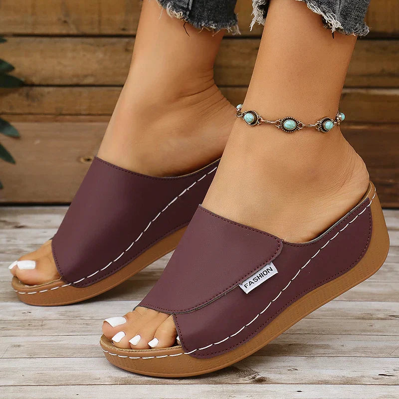 Women's Summer Wedge Slide Sandals-MODAUTLET