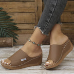 Women's Summer Wedge Slide Sandals