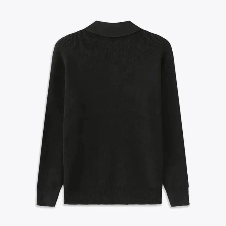 Collared Knit Sweater for Men
