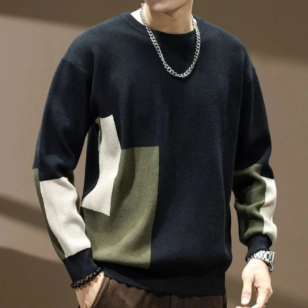 Color Block Knit Sweater