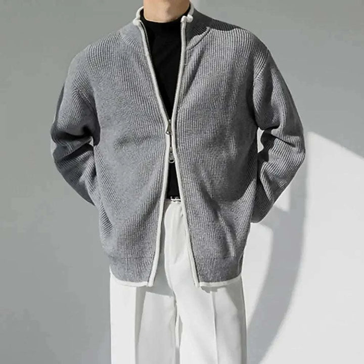 Contrast Trim Knitted Cardigan