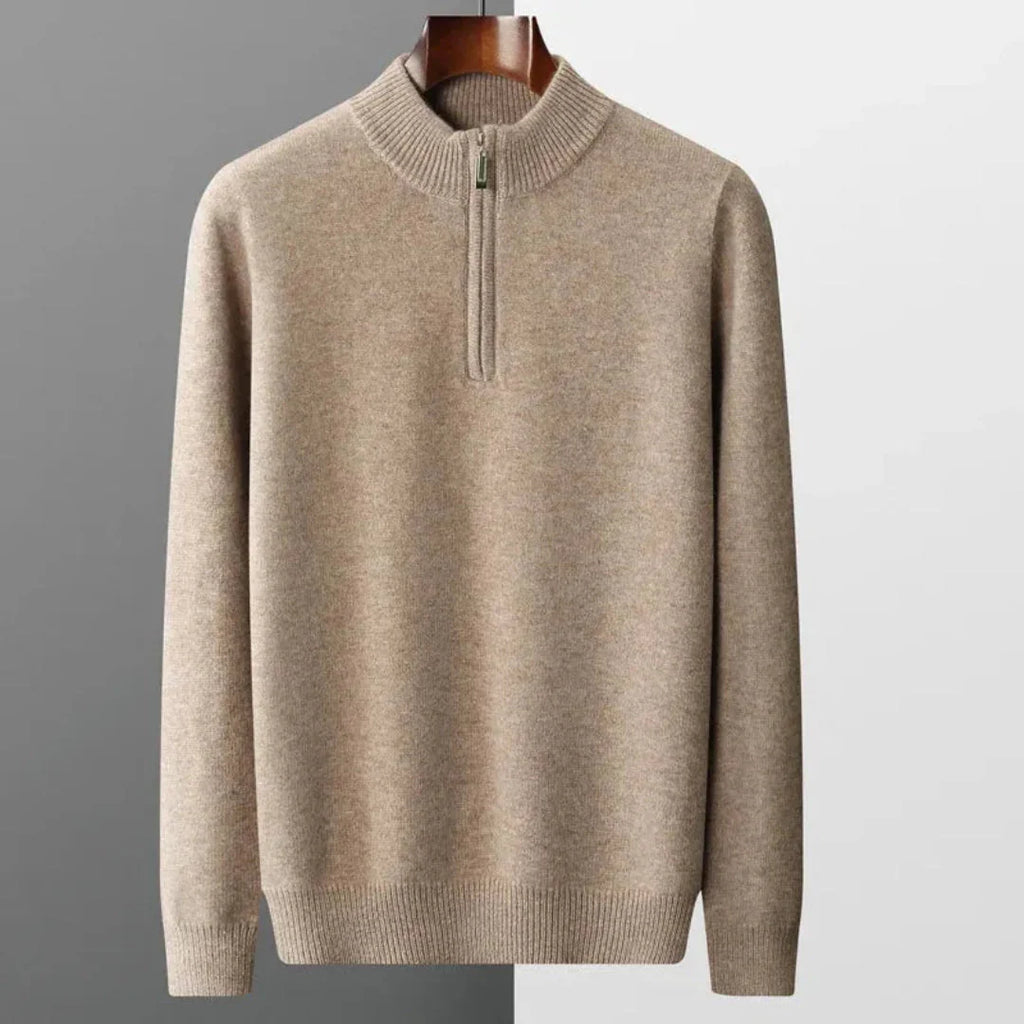 Half-Zip Wool Sweater for Men