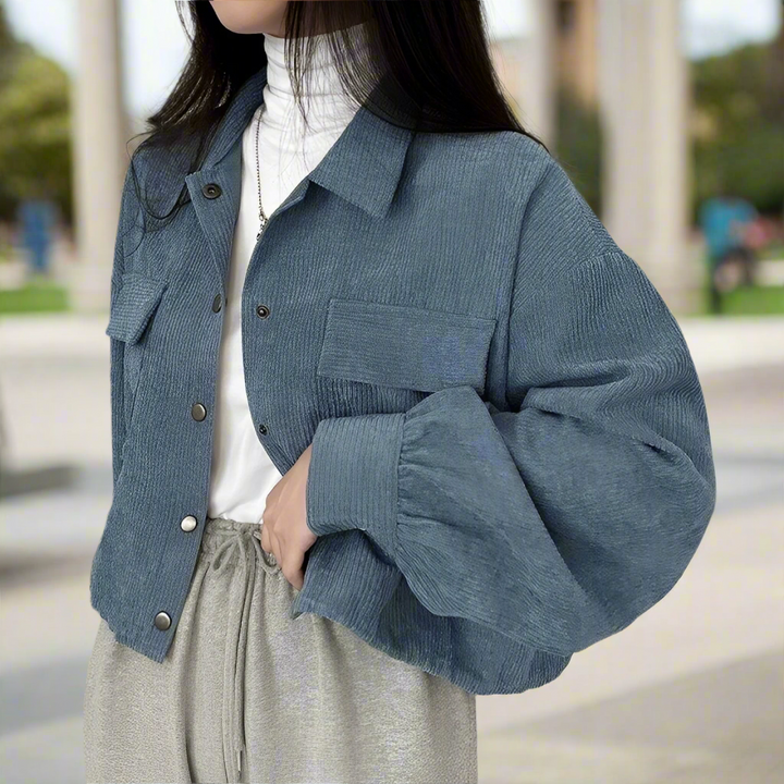 Corduroy Drawstring Short Jacket For Women Fall Wardrobe