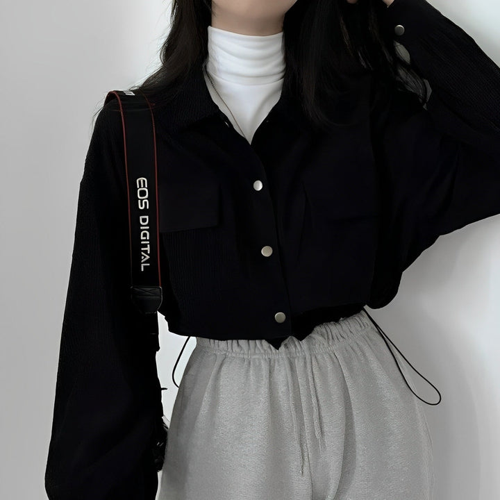 Corduroy Drawstring Short Jacket For Women Fall Wardrobe